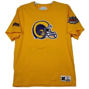 LA Rams Mitchell & Ness NFL‎ Large Shirt Team Origins Since 1937 Yellow New